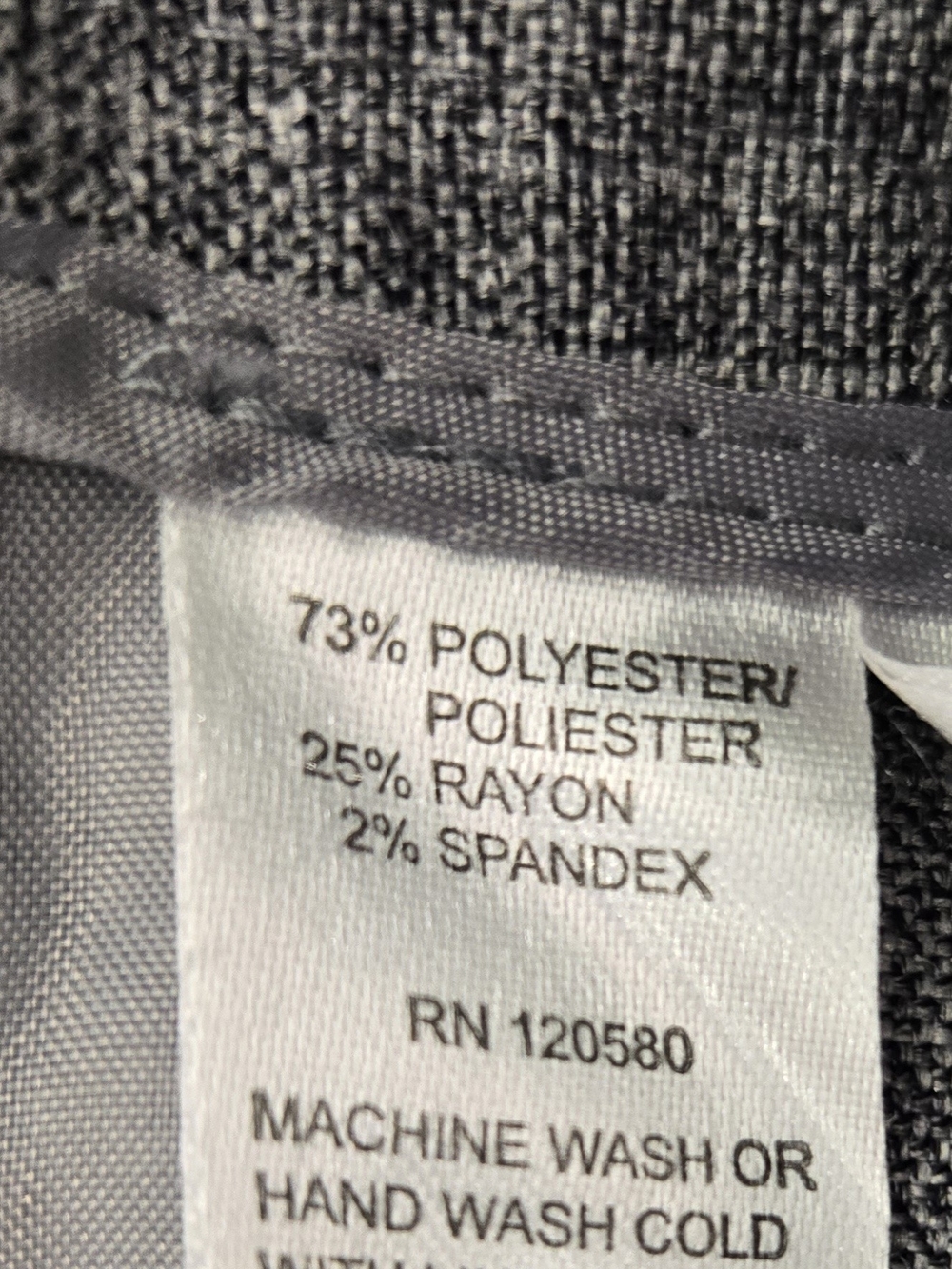 Amanda & Chelsea Heathered Light Gray Dress Pants #572 - Picture 6 of 8
